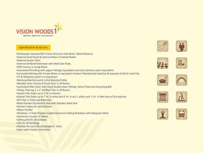 Image of 639 Sq.ft 2 BHK Apartment / Flat for sale in Siddhivinayak Vision Woods 1, Jambhul, Pune for Rs. 2090000