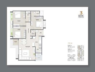 Image of 824 Sq.ft 3 BHK Apartment / Flat for sale in Ashwamegh Elite, Sargasan, Gandhinagar for Rs. 7900000