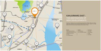 Image of 461 Sq.ft 1 BHK Apartment / Flat for sale in Arkade Earth, Kanjurmarg East, Mumbai for Rs. 13500000