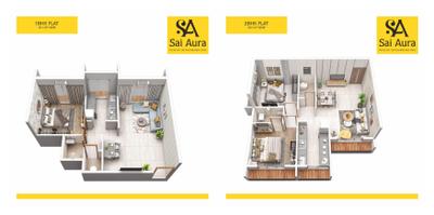 Image of 669 Sq.ft 1 BHK Apartment / Flat for sale in Priya Sai Aura, Panvel, Navi Mumbai for Rs. 6100000