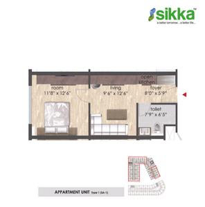 Image of 2775 Sq.ft 4 BHK Apartment / Flat for sale in Sikka Kingsberry Greens Service Apartment, Sahastradhara, Dehradun for Rs. 19742500