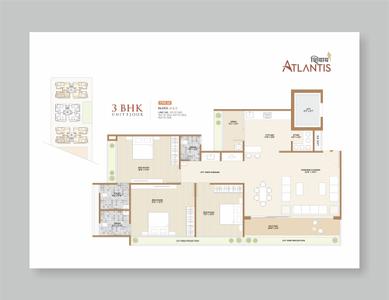 Image of 2583 Sq.ft 3 BHK Apartment / Flat for sale in Shivam Shivay Atlantis, PDPU Road, Gandhinagar for Rs. 12700000