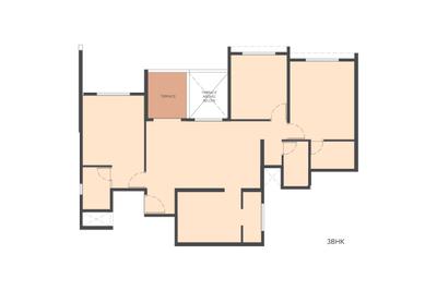 Image of 940 Sq.ft 2 BHK Apartment / Flat for sale in VTP Cygnus Building T11, Manjari Khurd, Pune for Rs. 8500000