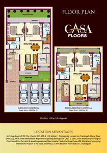 Image of 1200 Sq.ft 2 BHK Builder Floor for sale in TDI Casa Floors, Sector 118, Mohali for Rs. 5990000