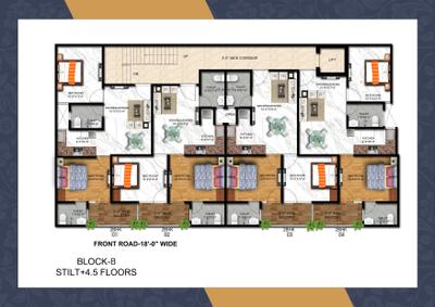 Image of 1011 Sq.ft 2 BHK Apartment / Flat for sale in THV Heritage Heights, Noida Extension, Greater Noida for Rs. 3811000
