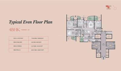 Image of 3100 Sq.ft 4 BHK Apartment / Flat for sale in Viraj Quillion Residencies At Quillion Park Phase 1, Govind Nagar, Nashik for Rs. 26000000