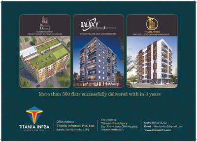 Image of 650 Sq.ft 1 RK Apartment / Flat for sale in Titania Residency, Phi IV, Greater Noida for Rs. 4200100