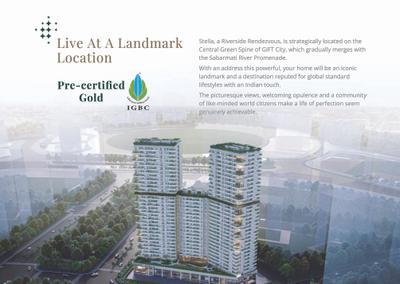 Image of 1017 Sq.ft 1 BHK Apartment / Flat for sale in STELLA, Gujarat International Finance Tec City, Gandhinagar for Rs. 9661500