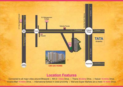 Image of 780 Sq.ft 1 BHK Apartment / Flat for sale in Infini Om Sai Home, Bhiwandi, Thane for Rs. 5500000