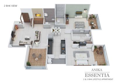 Image of 1350 Sq.ft 2 BHK Apartment / Flat for sale in Anika Essentia, Ghorpadi, Pune for Rs. 18000000
