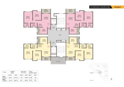 Image of 1120 Sq.ft 2 BHK Apartment / Flat for sale in Kohinoor Shangrila Phase 2, Pimpri, Pune for Rs. 11213221