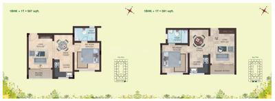 Image of 1423 Sq.ft 2 BHK Apartment / Flat for sale in Casagrand Aldea, Karapakkam, Chennai for Rs. 12500000
