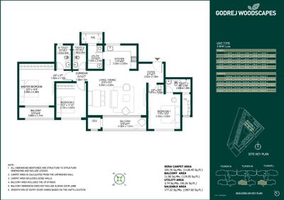 Image of 1907 Sq.ft 3.5 BHK Apartment / Flat for sale in Godrej Woodscapes, Konadasapura, Bengaluru for Rs. 25500000