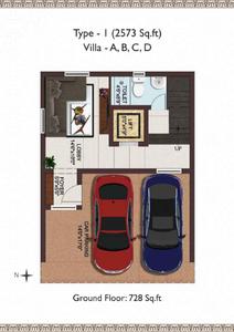 Image of 2571 Sq.ft 3 BHK Villa for sale in Vijay Raja Navarathna, Neelankarai, Chennai for Rs. 36500000