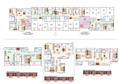 Image of 1070 Sq.ft 2 BHK Apartment / Flat for sale in Mangalam Kk Mangalam Emerald, Rahatani, Pune for Rs. 6800000