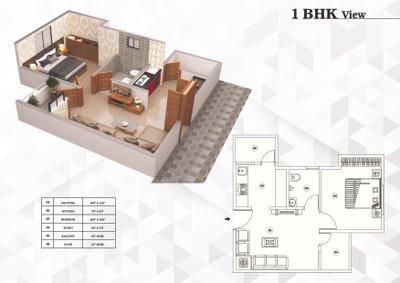 Image of 862 Sq.ft 2 BHK Apartment / Flat for sale in Nand Yashoda Highrrise, Chandrakiran Nagar, Nagpur for Rs. 2900000