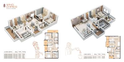 Image of 1175 Sq.ft 3 BHK Apartment / Flat for sale in Wind Chimes, Daldal Seoni, Raipur for Rs. 4500000