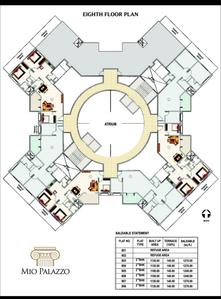 Image of 1240 Sq.ft 2.5 BHK Apartment / Flat for sale in Shubh Mio Palazzo, Kharadi, Pune for Rs. 13500000