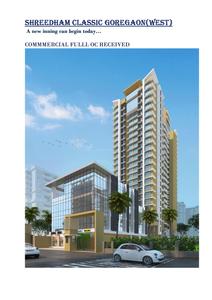 Image of 800 Sq.ft 2 BHK Apartment / Flat for sale in Shreedham Classic, Goregaon West, Mumbai for Rs. 22000000