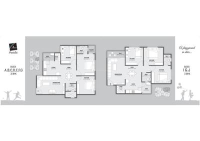 Image of 1125 Sq.ft 3 BHK Apartment / Flat for sale in Shyam Akash Parisar, Chanakyapuri, Ahmedabad for Rs. 7300000