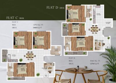 Image of 1240 Sq.ft 3 BHK Apartment / Flat for sale in Om Palace, Dakingoan, Guwahati for Rs. 6400000