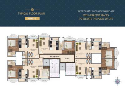Image of 610 Sq.ft 1 BHK Apartment / Flat for sale in Magic Om Heights, Bhayandar West, Mira Bhayandar for Rs. 5500000
