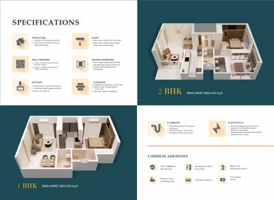Image of 1057 Sq.ft 2 BHK Apartment / Flat for sale in Shree Nidhi Heaven, Mira Road East, Mira Bhayandar for Rs. 10400000