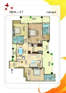 Image of 1550 Sq.ft 3 BHK Apartment / Flat for sale in Rani Akriti Shantiniketan, Sector 143B, Noida for Rs. 20000000