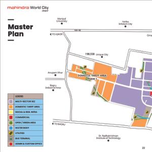 Image of 1000 Sq.ft Residential Plot / Land for sale in Mahindra World City, Kalwara, Jaipur for Rs. 3768450
