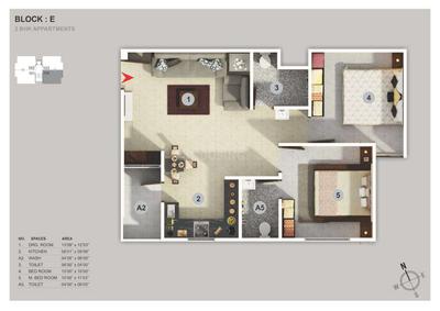 Image of 1359 Sq.ft 3 BHK Apartment / Flat for sale in Karnavati Enclave, New Maninagar, Ahmedabad for Rs. 4500000