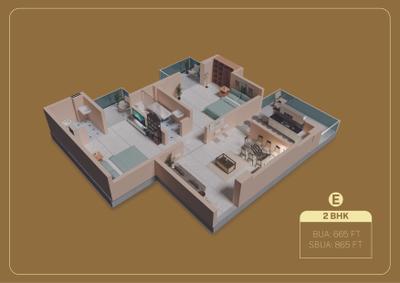 Image of 692 Sq.ft 2 BHK Apartment / Flat for sale in Alliance Skybrook Residences, Hatigaon, Guwahati for Rs. 4700000