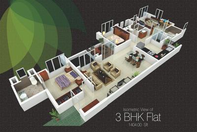 Image of 1150 Sq.ft 2 BHK Apartment / Flat for sale in Vasudha Parnika, Baner, Pune for Rs. 9200000