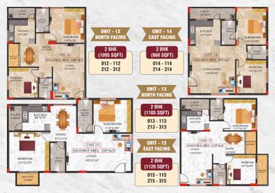 Image of 1105 Sq.ft 2 BHK Apartment / Flat for sale in SV Brundhavanam, Vajarahalli, Bengaluru for Rs. 7300000