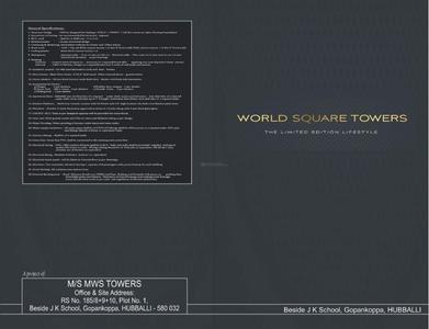 Image of 629 Sq.ft 2 BHK Apartment / Flat for sale in MWS World Square Towers, Vidya Nagar, Hubli for Rs. 500000