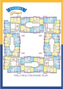 Image of 690 Sq.ft 1 BHK Apartment / Flat for sale in Reliable Prestige 2, Nalasopara East, Nala Sopara for Rs. 3500000