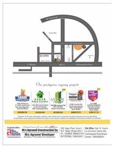 Image of 1200 Sq.ft 3 BHK Apartment / Flat for sale in Ms Agrawal Sagar Golden Palm, Bagmugaliya, Bhopal for Rs. 2950000