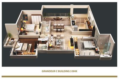Image of 3400 Sq.ft 4 BHK Apartment / Flat for sale in Pride Purple Park Grandeur Phase II, Baner, Pune for Rs. 65000000