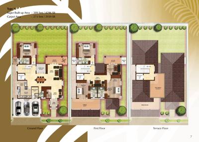 Image of 2809 Sq.ft 3 BHK Villa for sale in Prestige Palm Residences Phase I, Derlakatte, Mangalore for Rs. 19800000