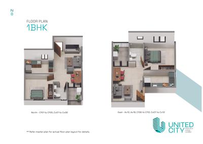 Image of 445 Sq.ft 1 BHK Apartment / Flat for sale in Town United City, Peelamedu, Coimbatore for Rs. 580000