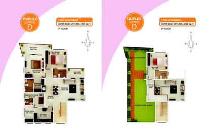 Image of 1800 Sq.ft 3 BHK Apartment / Flat for sale in Asset Bellevue, Pallimukku, Kochi for Rs. 20000000