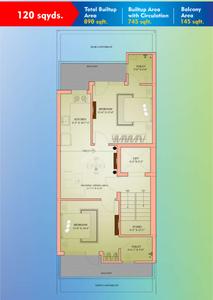 Image of 1600 Sq.ft 3 BHK Builder Floor for sale in Amolik Residency, Sector 86, Faridabad for Rs. 13500000