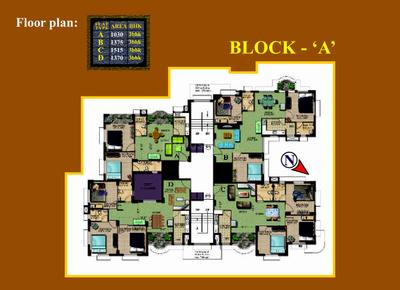 Image of 1350 Sq.ft 3 BHK Apartment / Flat for sale in Rajwada Heights, Narendrapur, Kolkata for Rs. 7500000