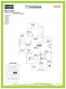 Image of 1880 Sq.ft 4 BHK Apartment / Flat for sale in Gaursons Gaur City 2 11th Avenue, Noida Extension, Greater Noida for Rs. 15200000