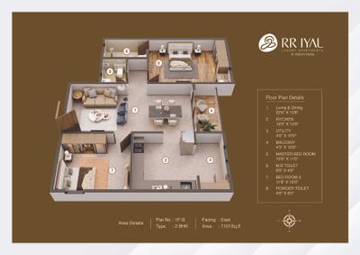 Image of 410 Sq.ft 1 BHK Apartment / Flat for sale in RR Iyal, Uppilipalayam, Coimbatore for Rs. 2000000
