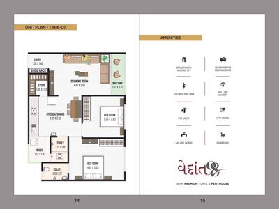 Image of 1888 Sq.ft 2 BHK Apartment / Flat for sale in Shreel Vedant 98, GIDC Naroda, Ahmedabad for Rs. 4410000