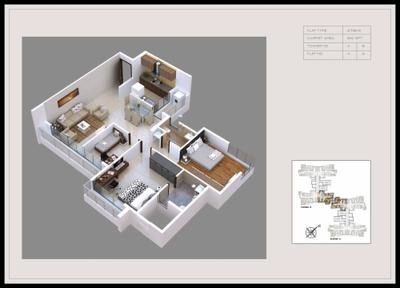 Image of 1250 Sq.ft 3 BHK Apartment / Flat for sale in Wadhwa Platina, Thane West, Thane for Rs. 23500000