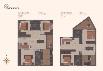 Image of 2340 Sq.ft 3 BHK Duplex for sale in Stonespark The Pebble, Yendada, Visakhapatnam for Rs. 17000000