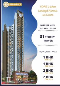 Image of 700 Sq.ft 2 BHK Apartment / Flat for sale in Shraddha Peninsula, Thane West, Thane for Rs. 9500000