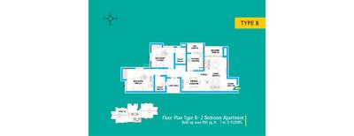 Image of 1070 Sq.ft 2 BHK Apartment / Flat for sale in Queens Grande, East Hill, Kozhikode for Rs. 7400000