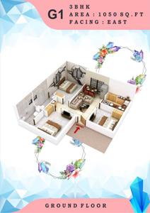 Image of 1069 Sq.ft 3 BHK Apartment / Flat for sale in AK Crystal, Anakaputhur, Chennai for Rs. 5700000